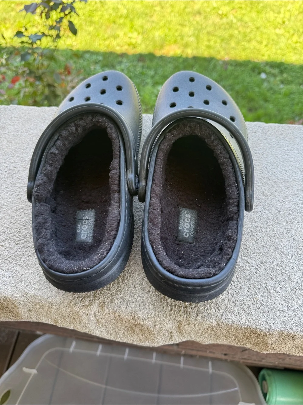 Fleece lined crocs size 7